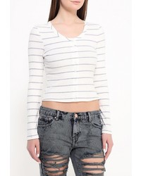 Женская белая футболка с длинным рукавом от Glamorous