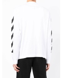 Мужская белая футболка с длинным рукавом от Off-White