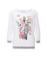 Женская белая футболка с длинным рукавом от Grishko