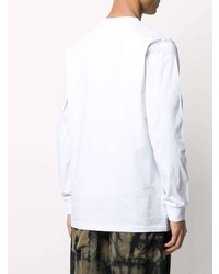 Мужская белая футболка с длинным рукавом от Han Kjobenhavn