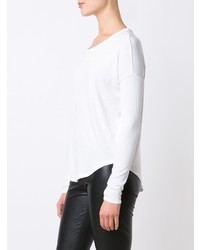 Женская белая футболка с длинным рукавом от rag & bone/JEAN