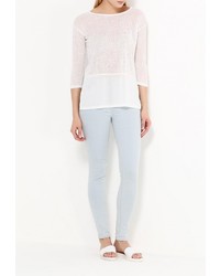 Женская белая футболка с длинным рукавом от Ichi