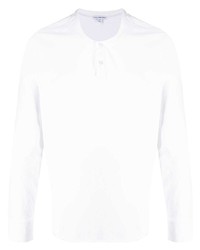 Мужская белая футболка с длинным рукавом от James Perse
