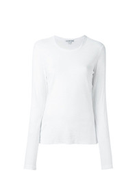 Женская белая футболка с длинным рукавом от James Perse