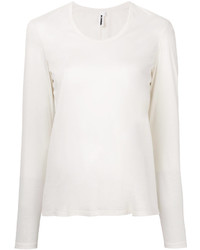 Женская белая футболка с длинным рукавом от Jil Sander