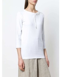 Женская белая футболка с длинным рукавом от Fabiana Filippi