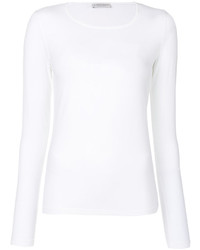 Женская белая футболка с длинным рукавом от Le Tricot Perugia
