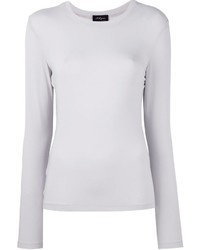 Женская белая футболка с длинным рукавом от Les Copains