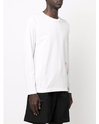 Мужская белая футболка с длинным рукавом от Stone Island Shadow Project