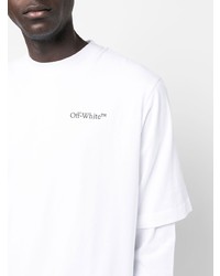 Мужская белая футболка с длинным рукавом от Off-White