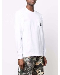 Мужская белая футболка с длинным рукавом от Converse