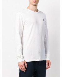 Мужская белая футболка с длинным рукавом от Polo Ralph Lauren