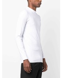 Мужская белая футболка с длинным рукавом от Lacoste