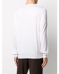 Мужская белая футболка с длинным рукавом от Fedeli