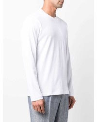 Мужская белая футболка с длинным рукавом от Brunello Cucinelli