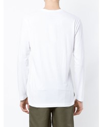 Мужская белая футболка с длинным рукавом от Egrey