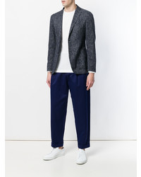 Мужская белая футболка с длинным рукавом от Drumohr