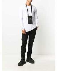 Мужская белая футболка с длинным рукавом от Thom Krom