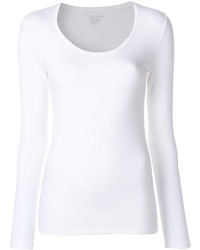 Женская белая футболка с длинным рукавом от Majestic Filatures
