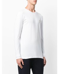 Мужская белая футболка с длинным рукавом от Versace