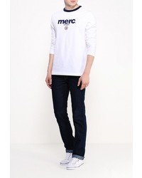 Мужская белая футболка с длинным рукавом от Merc