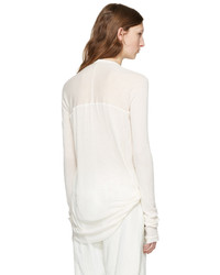 Женская белая футболка с длинным рукавом от Haider Ackermann