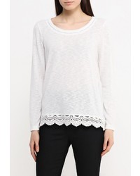 Женская белая футболка с длинным рукавом от Only