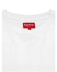 Мужская белая футболка с длинным рукавом от Supreme