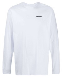 Мужская белая футболка с длинным рукавом от Patagonia