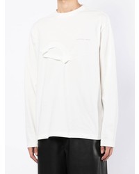 Мужская белая футболка с длинным рукавом от Feng Chen Wang