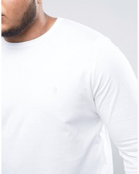 Мужская белая футболка с длинным рукавом от French Connection