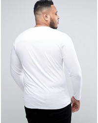 Мужская белая футболка с длинным рукавом от French Connection