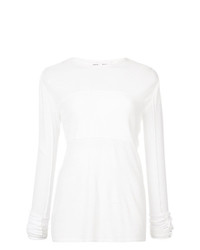 Женская белая футболка с длинным рукавом от Proenza Schouler