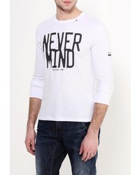 Мужская белая футболка с длинным рукавом от Replay