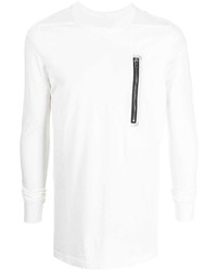 Мужская белая футболка с длинным рукавом от Rick Owens
