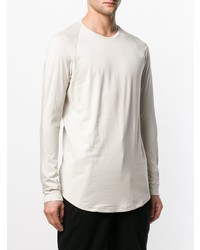 Мужская белая футболка с длинным рукавом от Devoa