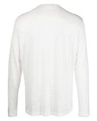Мужская белая футболка с длинным рукавом от Orlebar Brown