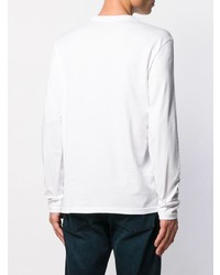 Мужская белая футболка с длинным рукавом от Karl Lagerfeld