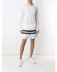 Мужская белая футболка с длинным рукавом от OSKLEN