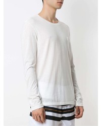 Мужская белая футболка с длинным рукавом от OSKLEN