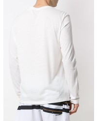 Мужская белая футболка с длинным рукавом от OSKLEN