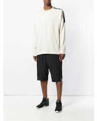 Мужская белая футболка с длинным рукавом от Y-3