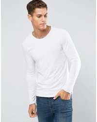 Мужская белая футболка с длинным рукавом от Sisley