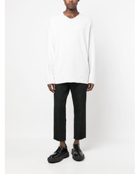 Мужская белая футболка с длинным рукавом от Attachment