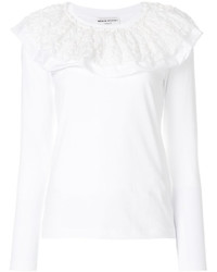 Женская белая футболка с длинным рукавом от Sonia Rykiel