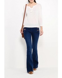 Женская белая футболка с длинным рукавом от SPRINGFIELD