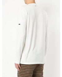 Мужская белая футболка с длинным рукавом от Loveless