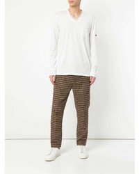 Мужская белая футболка с длинным рукавом от Loveless