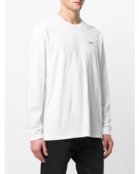 Мужская белая футболка с длинным рукавом от Edwin
