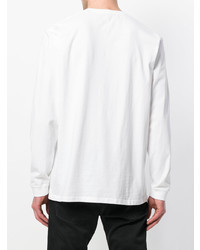 Мужская белая футболка с длинным рукавом от Edwin